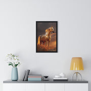 Majestic Horse Vertical Framed Poster | Equestrian Art | Home Decor | Art Print for Horse Lovers | Gift for Animal Enthusiasts