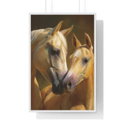 Horse Love Vertical Framed Poster, Equine Wall Art, Farmhouse Decor, Gift for Horse Lovers, Equestrian Home Decor