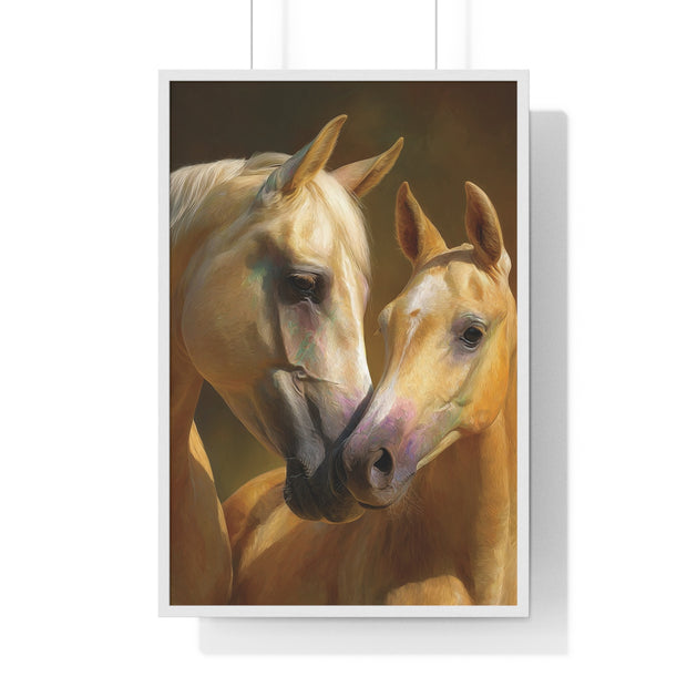 Horse Love Vertical Framed Poster, Equine Wall Art, Farmhouse Decor, Gift for Horse Lovers, Equestrian Home Decor