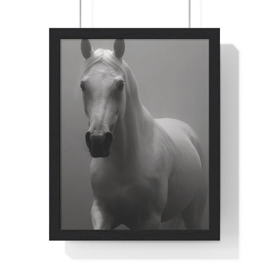 Elegant Equine Wall Art Decor, Black and White Horse Poster, Modern Home Decoration, Animal Lover Gift, Equine Photography Print