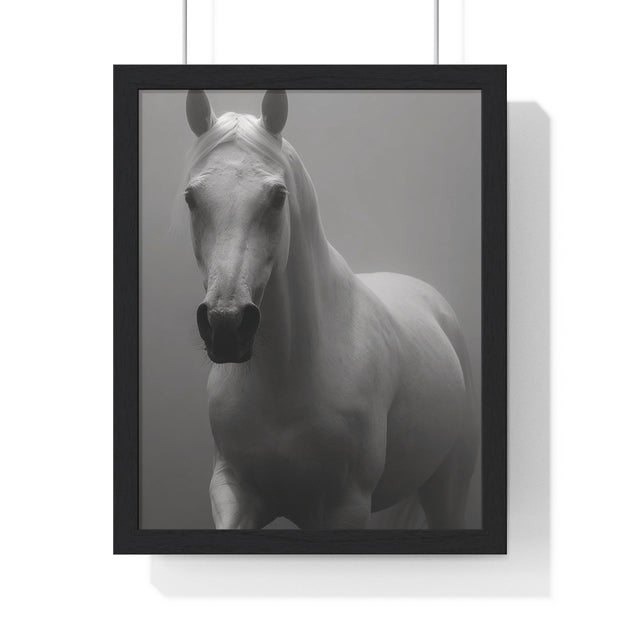 Elegant Equine Wall Art Decor, Black and White Horse Poster, Modern Home Decoration, Animal Lover Gift, Equine Photography Print
