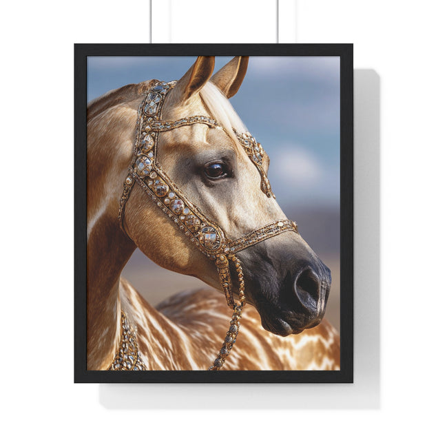 Elegant Horse Portrait Framed Poster, Wall Art Decor, Equestrian Gift, Home Decoration, Living Room Art, Animal Lover's Gift