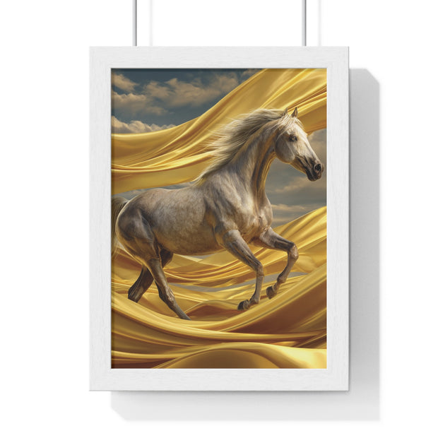 Majestic Horse Framed Poster - Equine Wall Art, Home Decor, Gift for Horse Lovers, Equestrian Art, Nature Inspired Decoration