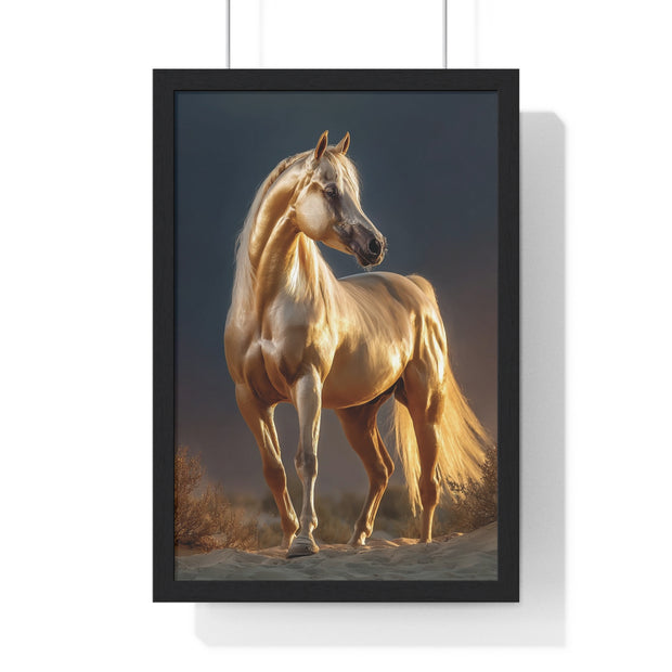 Majestic Horse Framed Poster, Equine Wall Art, Elegant Home Decor, Gift for Horse Lovers, Unique Nature Art, Horse Lover's Gift