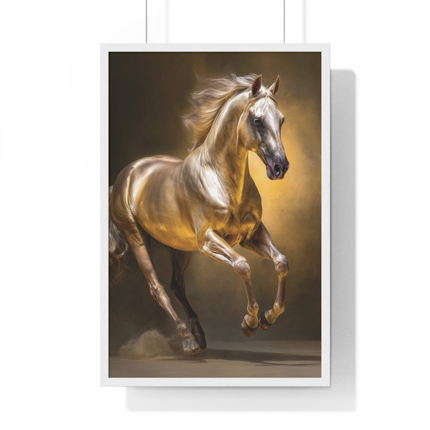 Majestic Horse Vertical Framed Poster, Equine Art Print, Home Decor, Animal Lover Gift, Equestrian Wall Art, Horse-Themed Decoration