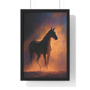 Majestic Horse Vertical Framed Poster - Art Print, Equine Decor, Horse Lover Gift, Home Wall Art, Office Decoration