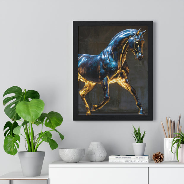 Elegant Horse Framed Wall Art Print, Modern Home Decor, Equestrian Decor, Gallery Wall Art, Horse Lover Gift