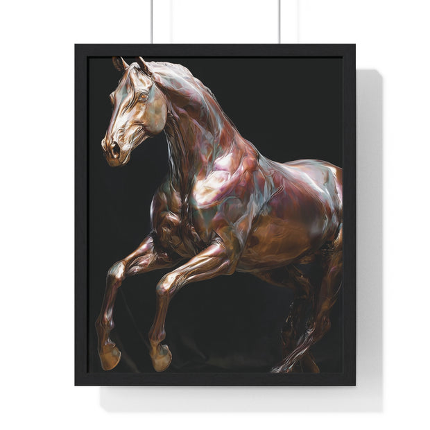 Elegant Horse Art Print, Home Decor, Equestrian Wall Art, Gift for Horse Lovers, Framed Poster Decoration