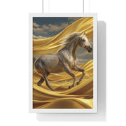 Majestic Horse Framed Poster - Equine Wall Art, Home Decor, Gift for Horse Lovers, Equestrian Art, Nature Inspired Decoration