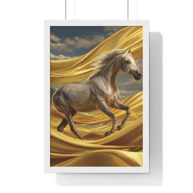 Majestic Horse Framed Poster - Equine Wall Art, Home Decor, Gift for Horse Lovers, Equestrian Art, Nature Inspired Decoration