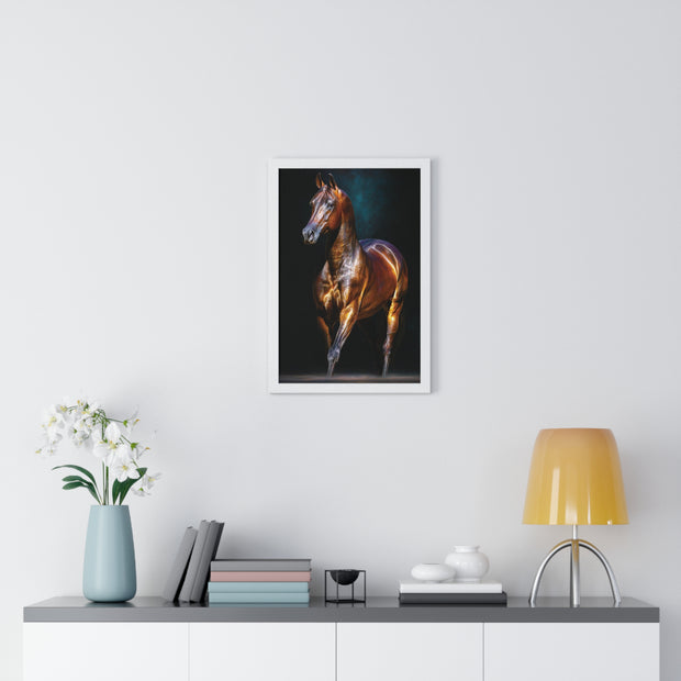 Equine Masterpiece Framed Art Print, Horse Wall Decor, Equestrian Gift, Home Office Art, Equine Enthusiast Decoration