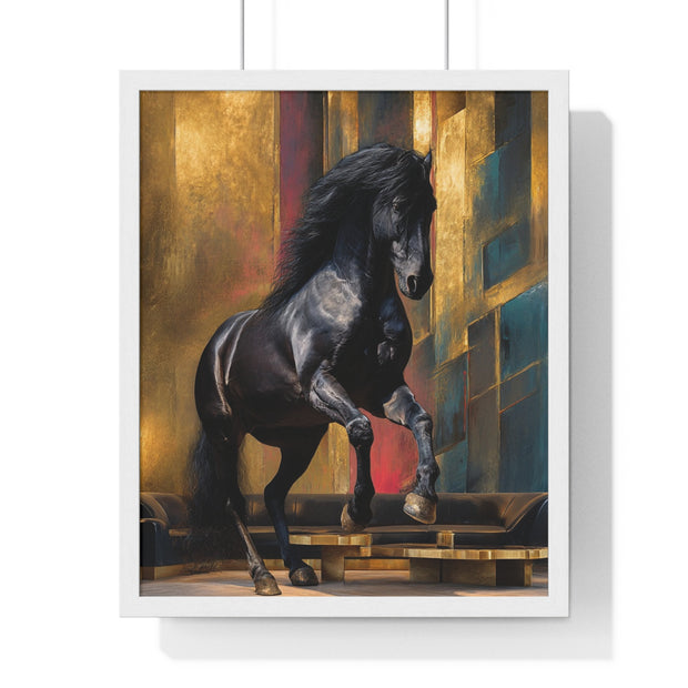 Elegant Horse Art Print, Framed Wall Decor, Equine Painting, Home Office Decor, Animal Lover Gift, Birthday, Anniversary, Christmas