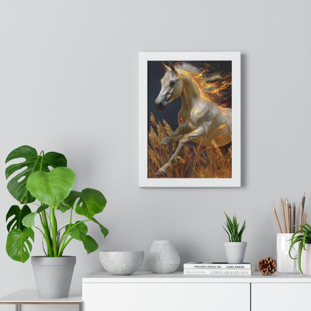 Majestic Horse Framed Art Print - Equestrian Decor, Nature Wall Art, Horse Lover Gift, Home Decoration, Animal Poster