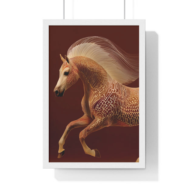 Majestic Horse Art Print, Vertical Framed Poster, Horse Decor, Equestrian Gift, Wall Art for Home, Animal Lover Decoration