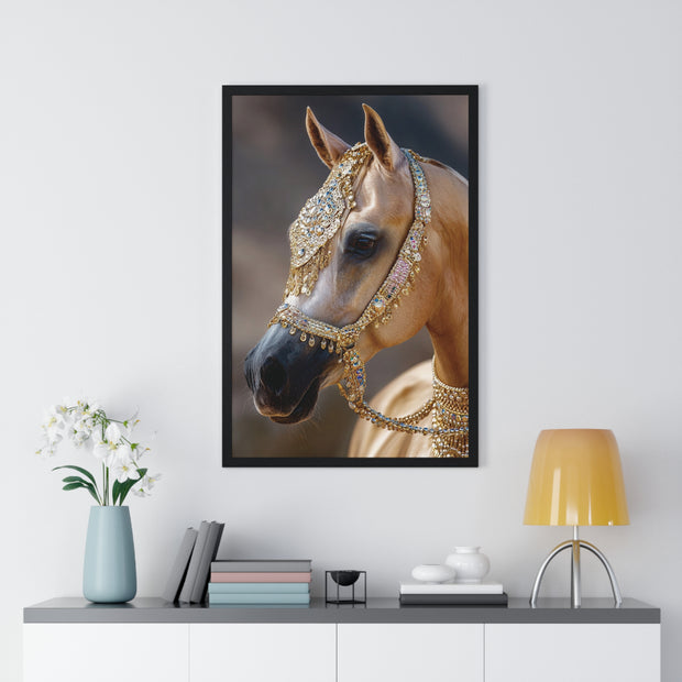 Elegant Horse Framed Wall Art, Equine Decor, Horse Lover Gift, Home Decoration, Nature Art Print