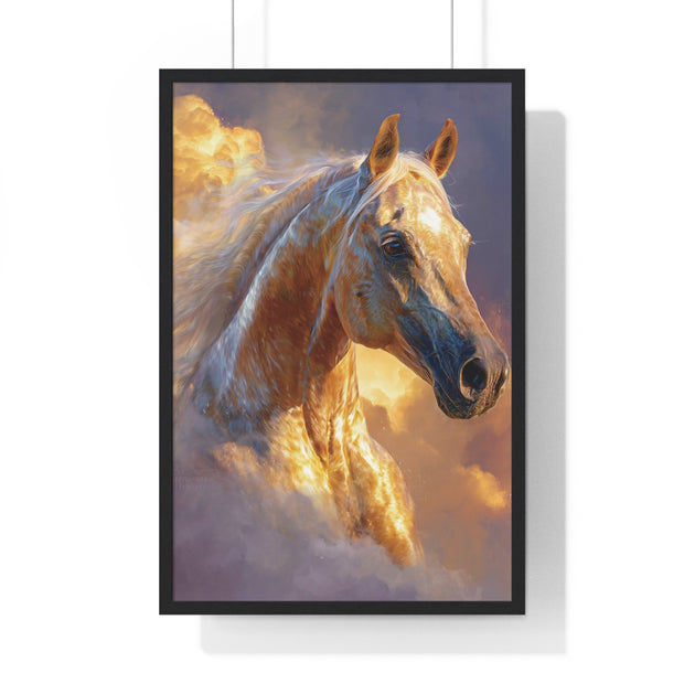 Stunning Horse Artwork Vertical Framed Poster, Horse Lovers Gift, Equestrian Home Decor, Animal Wall Art, Unique Gift Idea