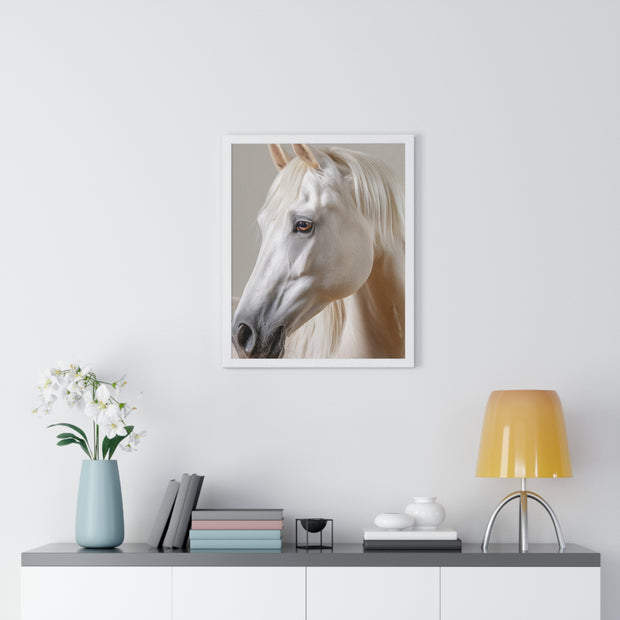 Elegant Horse Portrait Framed Art, Wall Decor, Home Decor, Equestrian Gift, Modern Wall Art