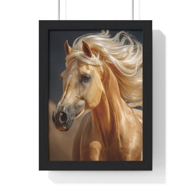 Majestic Horse Vertical Framed Poster, Animal Wall Art, Home Décor, Equestrian Gifts, Nature Lover Print, Office Decoration