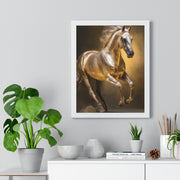 Majestic Horse Vertical Framed Poster, Equine Art Print, Home Decor, Animal Lover Gift, Equestrian Wall Art, Horse-Themed Decoration