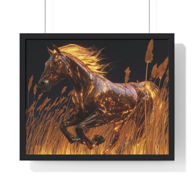 Majestic Horse Framed Poster | Horse Wall Art, Equestrian Decor, Animal Lover Gift, Home Decor, Rustic Wall Art
