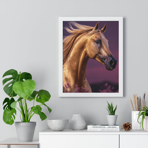 Majestic Horse Framed Poster | Equine Art Print for Home Decor | Ideal Gift for Horse Lovers, Equestrian Decor, Wall Art