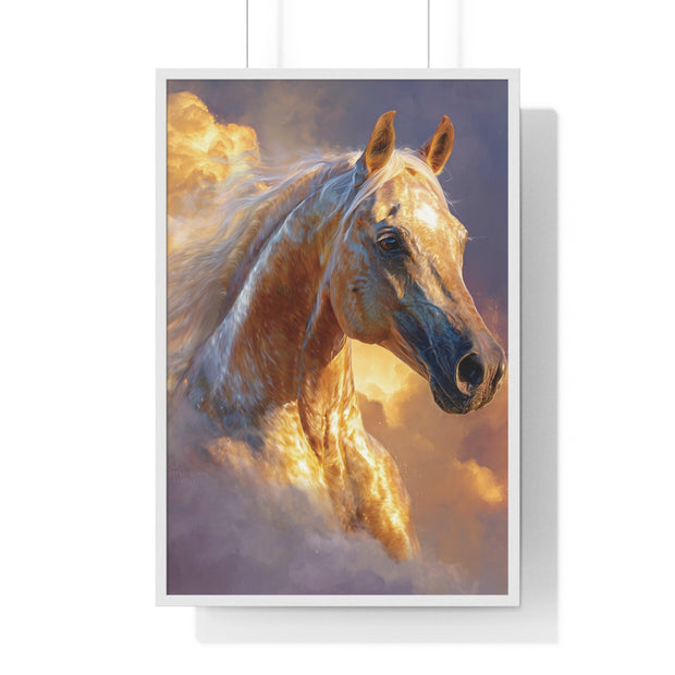 Stunning Horse Artwork Vertical Framed Poster, Horse Lovers Gift, Equestrian Home Decor, Animal Wall Art, Unique Gift Idea