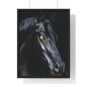 Elegant Horse Portrait Wall Art, Framed Horse Print, Home Decor, Animal Lover Gift, Equine Artwork, Living Room Decoration