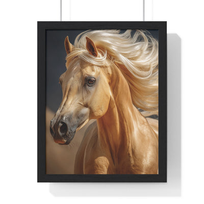 Majestic Horse Vertical Framed Poster, Animal Wall Art, Home Décor, Equestrian Gifts, Nature Lover Print, Office Decoration