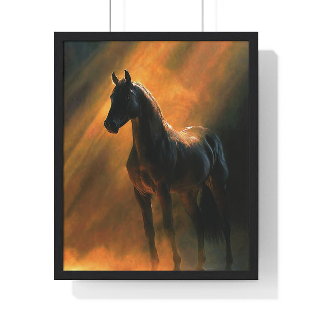 Elegant Horse Wall Art | Framed Poster for Home Decor, Equestrian Gift, Animal Lover Wall Decor, Rustic Decor, Art for Living Room
