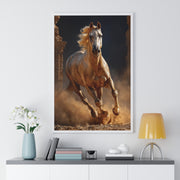 Stunning Horse Vertical Framed Poster, Home Décor, Equestrian Art, Gift for Horse Lovers, Inspirational Wall Art, Rustic Interior