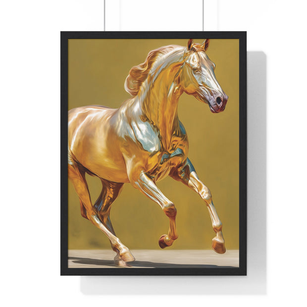 Elegant Horse Art Print, Vertical Framed Poster, Equine Decor, Modern Wall Art, Animal Lover Gift, Home Office Decoration