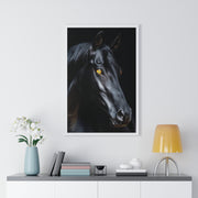 Elegant Horse Portrait Wall Art, Framed Horse Print, Home Decor, Animal Lover Gift, Equine Artwork, Living Room Decoration