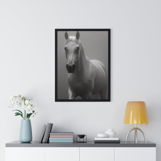 Elegant Equine Wall Art Decor, Black and White Horse Poster, Modern Home Decoration, Animal Lover Gift, Equine Photography Print