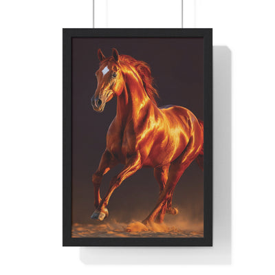 Majestic Horse Framed Poster | Equestrian Art Print for Animal Lovers, Home Decor, Gift for Horse Enthusiasts, Wall Art