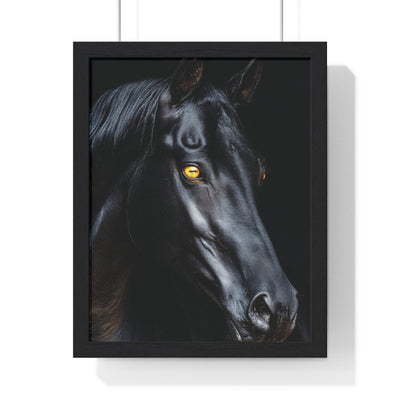 Elegant Horse Portrait Wall Art, Framed Horse Print, Home Decor, Animal Lover Gift, Equine Artwork, Living Room Decoration
