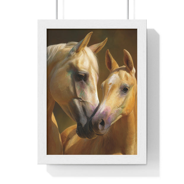 Horse Love Vertical Framed Poster, Equine Wall Art, Farmhouse Decor, Gift for Horse Lovers, Equestrian Home Decor