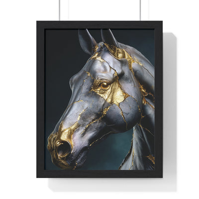 Elegant Horse Wall Art, Framed Poster, Modern Decor, Unique Gift for Horse Lovers, Contemporary Home Art