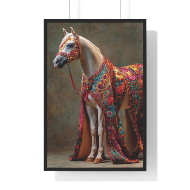 Vibrant Horse Art Print, Elegant Wall Decor, Farmhouse Style Home Decor, Gift for Horse Lovers, Equestrian Artwork