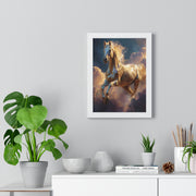 Majestic Horse Framed Poster, Equine Art, Home Decor, Wall Art, Gift for Horse Lovers, Equestrian Decor
