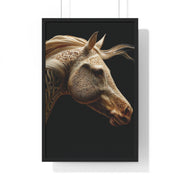 Elegant Horse Framed Art Print, Equine Wall Decor, Horse Lover Gift, Home Decor, Animal Artwork, Equestrian Style
