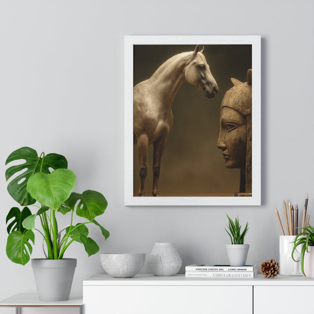 Elegant Equine Art Poster, Horse Wall Decor, Framed Horse Photography, Animal Lover Gift, Home Office Art, Equestrian Decor