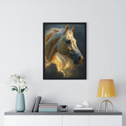 Majestic Horse Vertical Framed Poster, Equine Art, Home Decor, Gift for Horse Lovers, Animal Lovers Wall Art