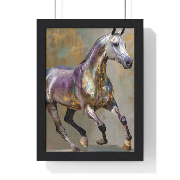 Equine Art Vertical Framed Poster, Horse Wall Decor, Equestrian Gift, Interior Design Accent, Equine Enthusiast Home Decor