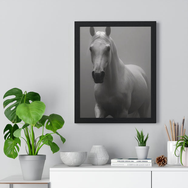 Elegant Equine Wall Art Decor, Black and White Horse Poster, Modern Home Decoration, Animal Lover Gift, Equine Photography Print
