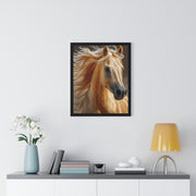 Majestic Horse Art Print - Vertical Framed Poster, Elegant Horse Decor, Nature Wall Art, Animal Lovers Gift, Home & Office Decoration