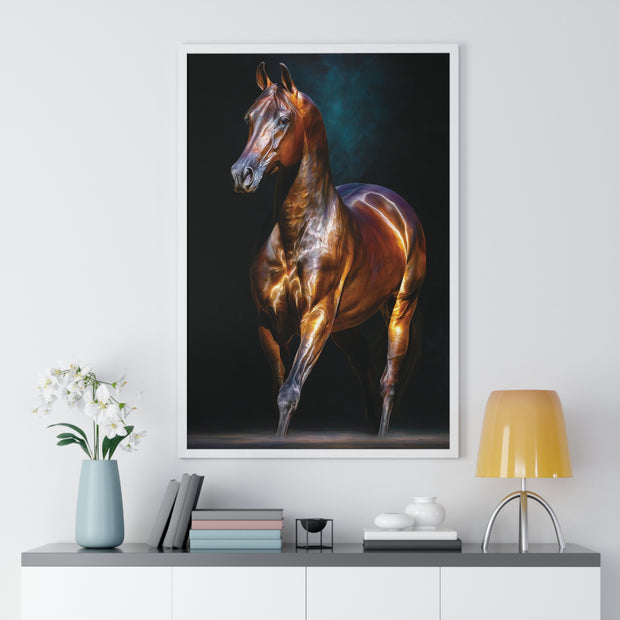 Equine Masterpiece Framed Art Print, Horse Wall Decor, Equestrian Gift, Home Office Art, Equine Enthusiast Decoration