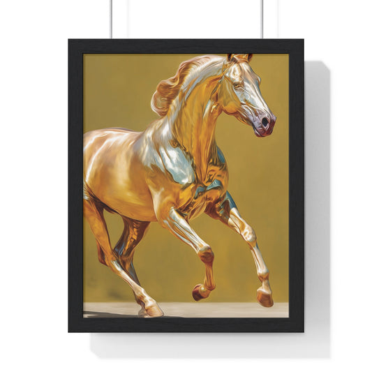 Elegant Horse Art Print, Vertical Framed Poster, Equine Decor, Modern Wall Art, Animal Lover Gift, Home Office Decoration