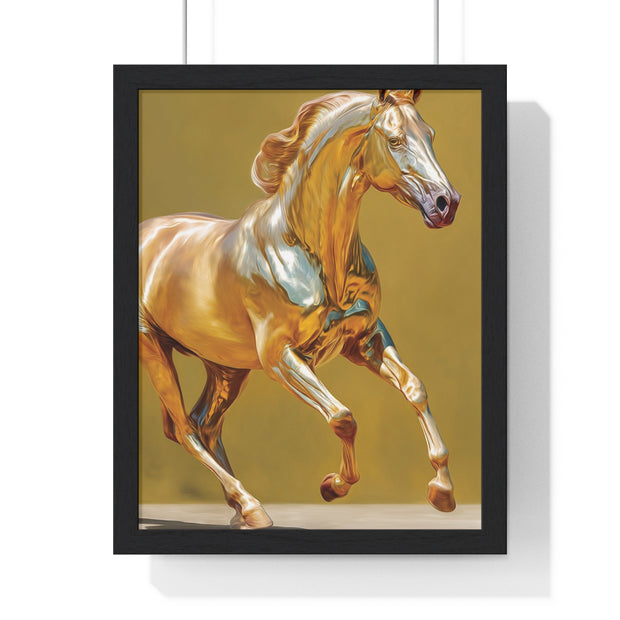 Elegant Horse Art Print, Vertical Framed Poster, Equine Decor, Modern Wall Art, Animal Lover Gift, Home Office Decoration