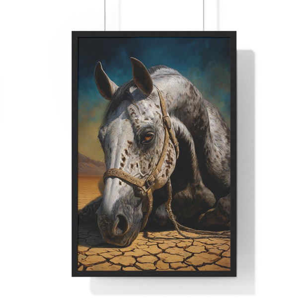 Stunning Horse Art Print, Vertical Framed Poster, Equestrian Decor, Animal Lover Gift, Rustic Home Art, Western Wall Art