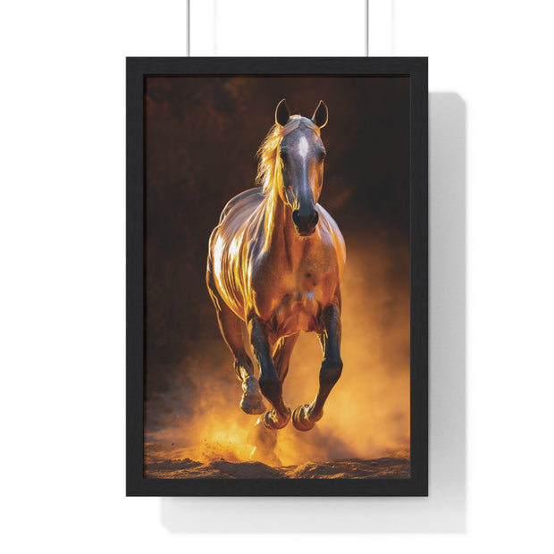 Majestic Horse Framed Poster - Equestrian Art, Horse Lover Gift, Home Decor, Animal Lover Wall Art, Rustic Style